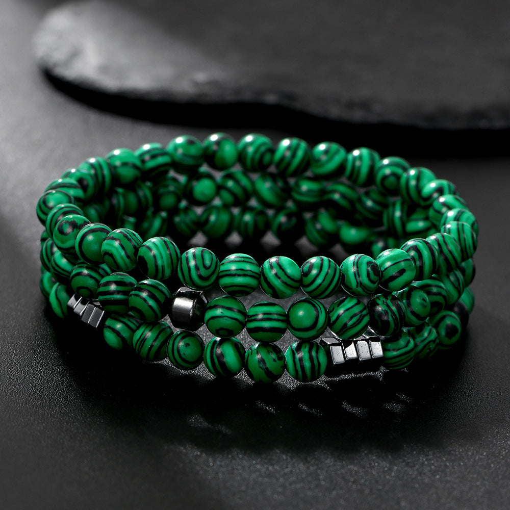 Wholesale black frosted wear copper with zirconium diamond ball flying saucer long bracelet set